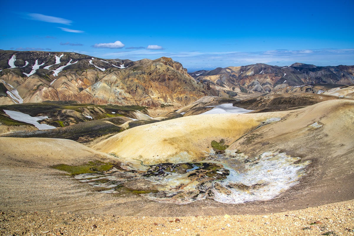 Geothermische bron in de heuvels van Landmannalaugar | IJsland Tours